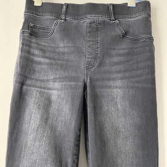 SPANX Jeans Size L Black Washed Pull On Stretch - Picture 10 of 12